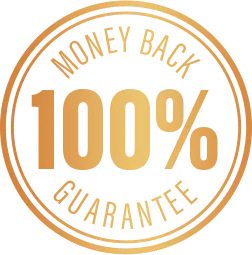 Flush Factor Plus 60 day money back guarantee badge